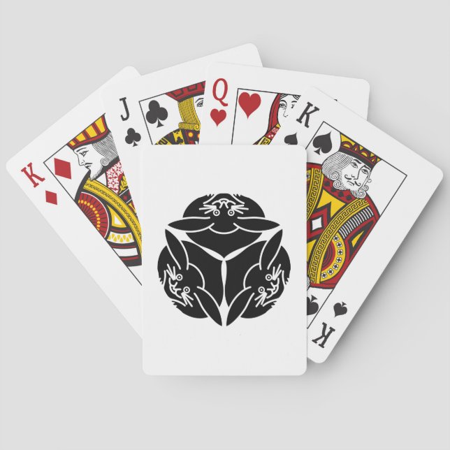 Baraja De Cartas Tres conejos (Reverso)
