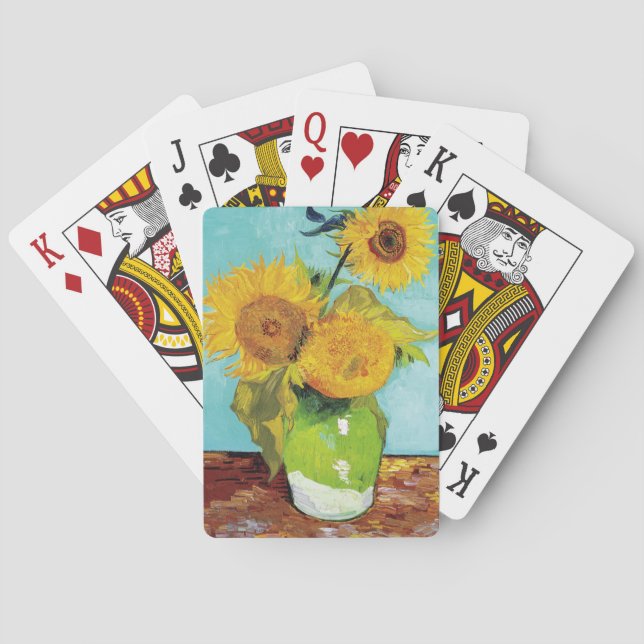 Baraja De Cartas Tres girasoles | Vincent van Gogh (Reverso)