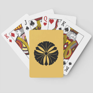 Baraja De Cartas Tres hojas de ginkgo con espadas