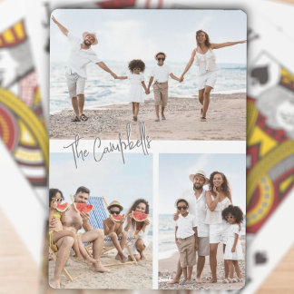 Baraja De Cartas Tres tarjetas de reproducción de nombres personali