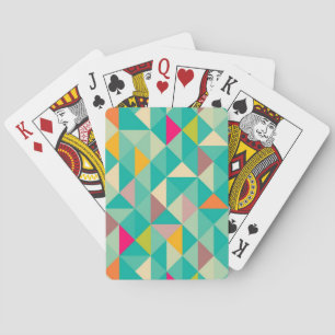 Baraja De Cartas Triangles pattern