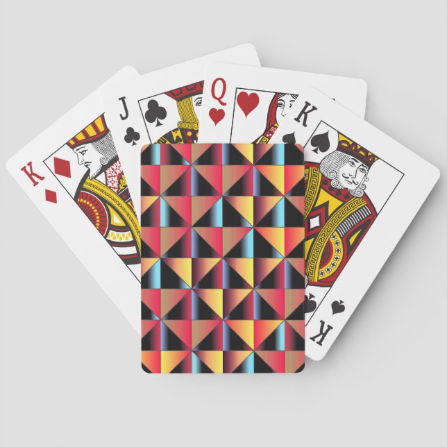 Baraja De Cartas Triángulos coloridos (Reverso)