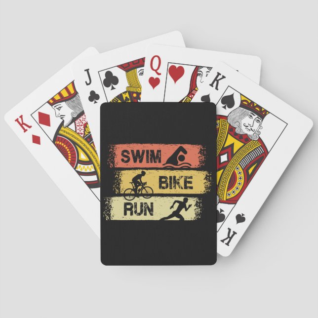 Baraja De Cartas Triathlon - Swim Bike Run (Reverso)