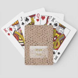 Baraja De Cartas Tribu de la Novia Fecha de Boda Puntos Rústicos Mo