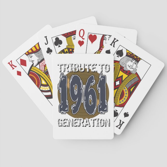 Baraja De Cartas Tribute to 1961 generation anniversaire (Reverso)