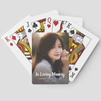 Baraja De Cartas Tributo conmemorativo personalizado de foto person