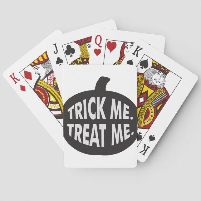 Baraja De Cartas Trick Me Treat Me B/W (Reverso)