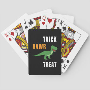 Baraja De Cartas Trick Rawr Treat Cute Halloween Tyrannosaurus Rex
