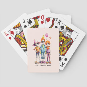 Baraja De Cartas Trio Adorable Pastel Zombie - Halloween lindo (3)