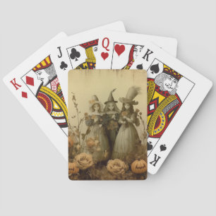 Baraja De Cartas Trío de Brujas Góticas Antiguas Rosas de Otoño