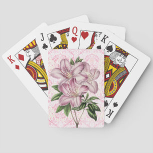 Baraja De Cartas Trío de estilo vintage de flores de Lily