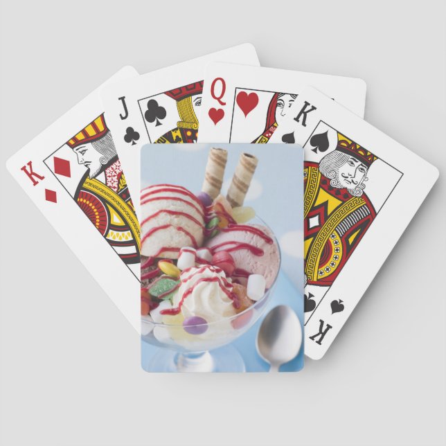 Baraja De Cartas Trio de helados y dulces domingos (Reverso)