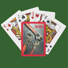 Baraja De Cartas Trío de trincheras con manos rojas