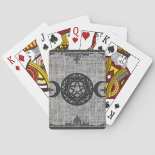 Baraja De Cartas Triple Luna Pentagrama Vintage Wiccan Magia Negra