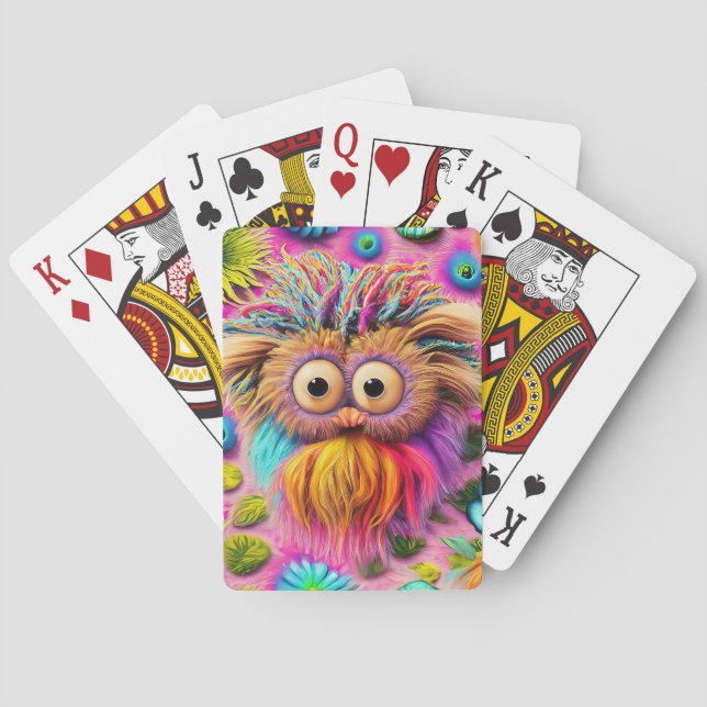 Baraja De Cartas Trippy de búho cósmico Hippie Psychedelic Original (Reverso)