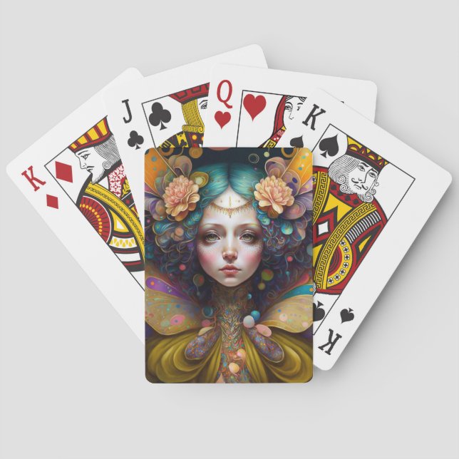Baraja De Cartas Trippy Fairy Fantasy Art (Reverso)