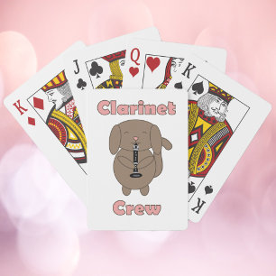 Baraja De Cartas Tripulación de Clarinete Adorable Cachorro Marrón