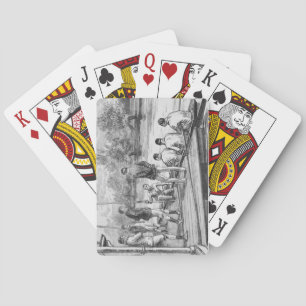 Baraja De Cartas Tripulacion de remeros vintage en barco en el muel