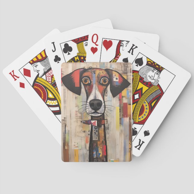 Baraja De Cartas Triste Mutt grandes ojos pintados (Reverso)