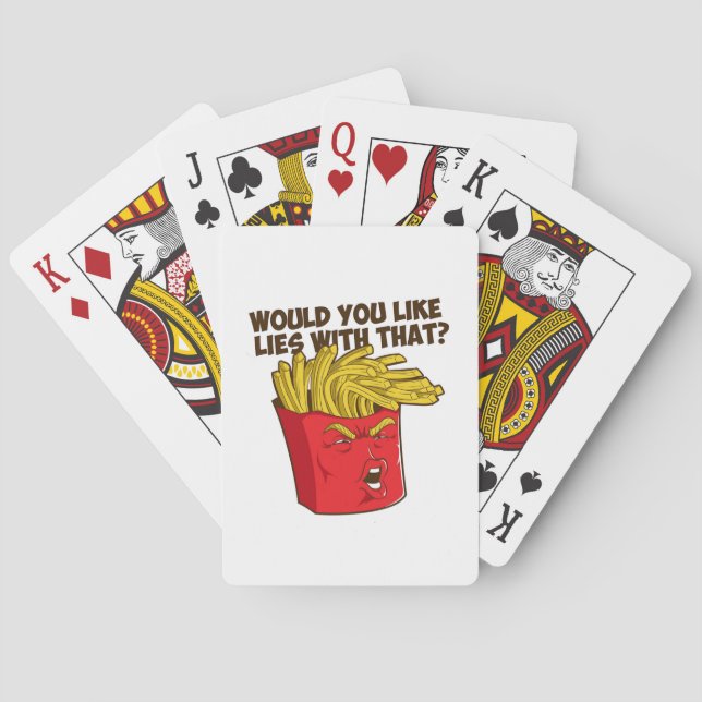 Baraja De Cartas Triunfo divertido de las fritadas del triunfo (Reverso)