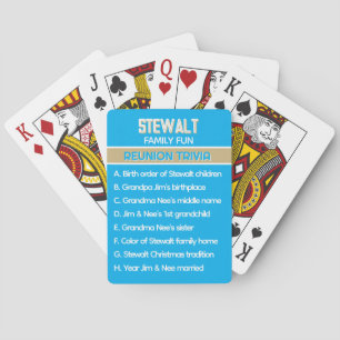 Baraja De Cartas ¡Trivia de Reunión Familiar! Personalizado diverti