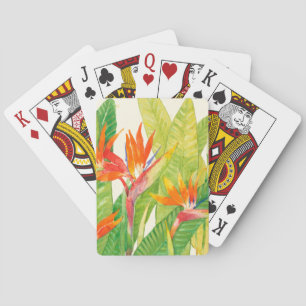 Baraja De Cartas Tropical Flowers   Bird of Paradise
