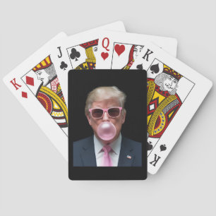 Baraja De Cartas Trump Bubble Gum Funny presidente de EEUU