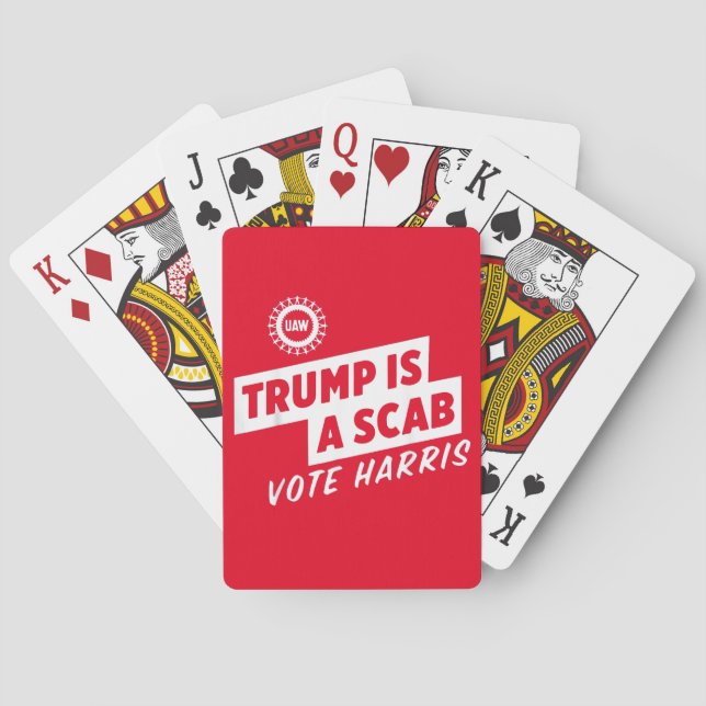 Baraja De Cartas Trump es un presidente de Scab Vote Harris 2024 (Reverso)