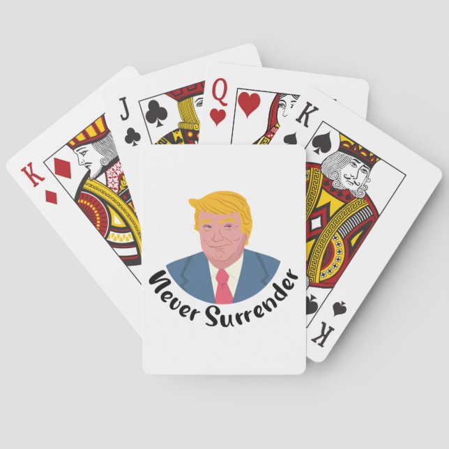 Baraja De Cartas Trump Mugshot nunca se rinde (Reverso)