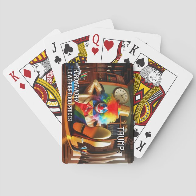 Baraja De Cartas ¡Trump trabaja duro! (Reverso)