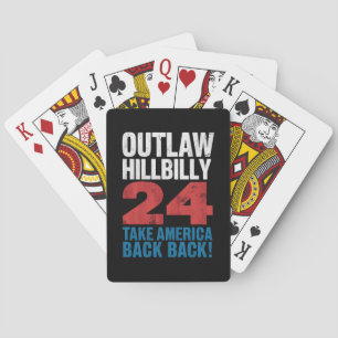 Baraja De Cartas Trump Vance 2024 Fuera de la Ley Hillbilly Bandera