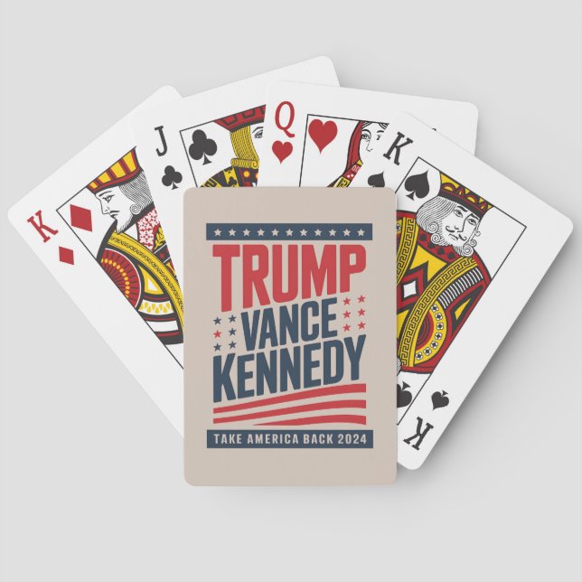 Baraja De Cartas Trump Vance Kennedy retrocede a Estados Unidos 202 (Reverso)