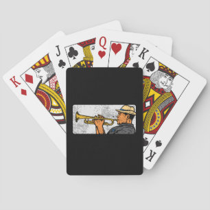 Baraja De Cartas Trumpet Player Retro Trumpet Jazz Music
