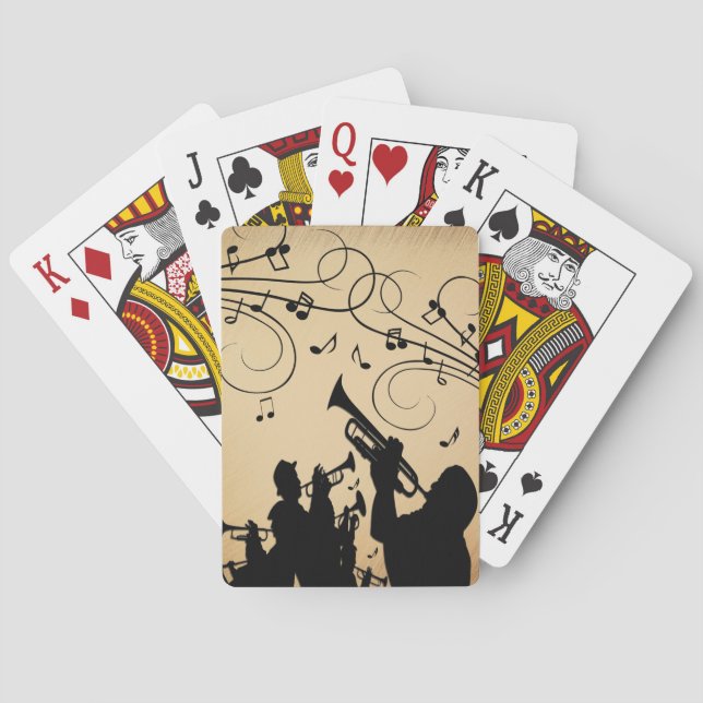 Baraja De Cartas Trumpet Section Rustic Music (Reverso)