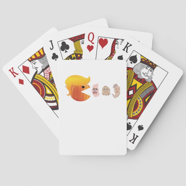 Baraja De Cartas Trumpkin comiendo el clásico demócrata - Salón sat (Reverso)