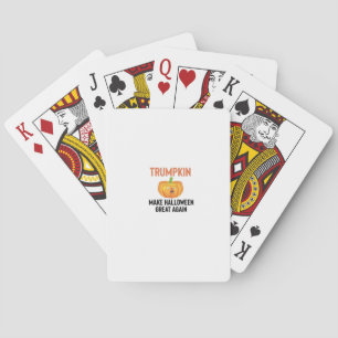 Baraja De Cartas Trumpkin de Halloween - Gráfica divertida de calab