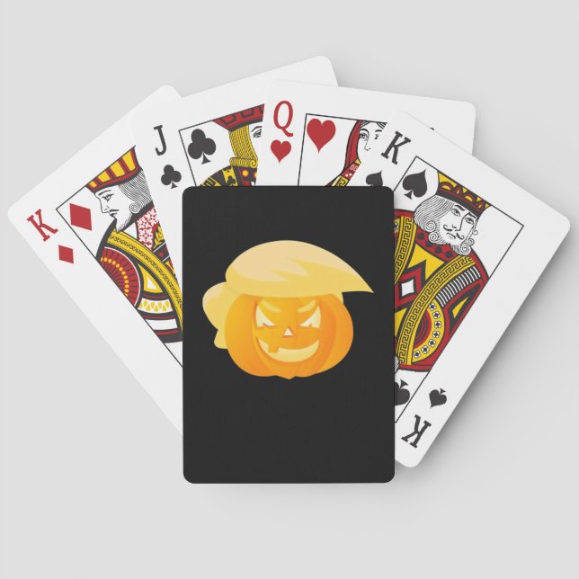 Baraja De Cartas Trumpkin hace grande a Halloween (Reverso)