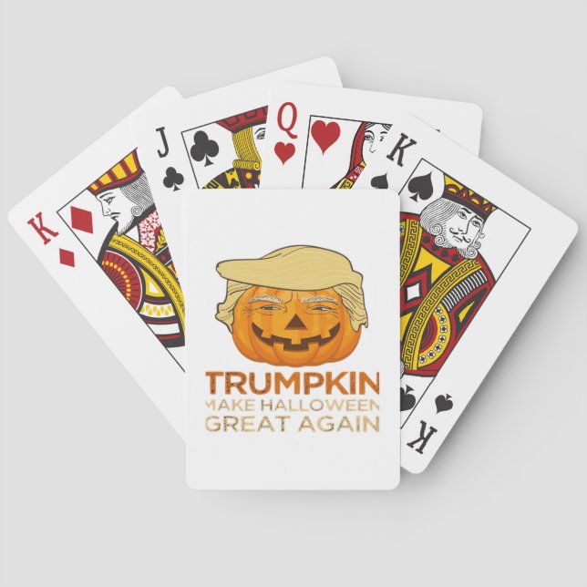 Baraja De Cartas Trumpkin Halloween Funny Classic (Reverso)
