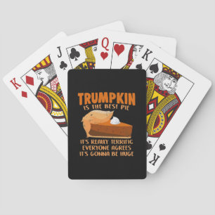 Baraja De Cartas Trumpkin Pie Funny Design - Fiesta de Acción de Gr