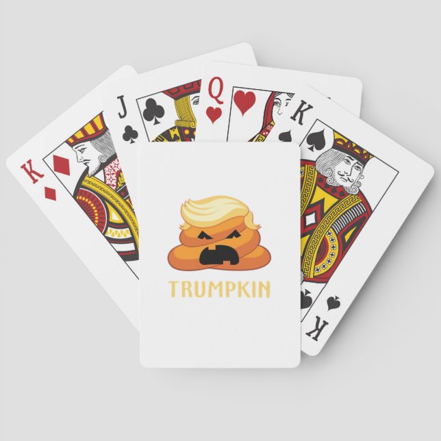 Baraja De Cartas Trumpkin Poop Funny Halloween (Reverso)