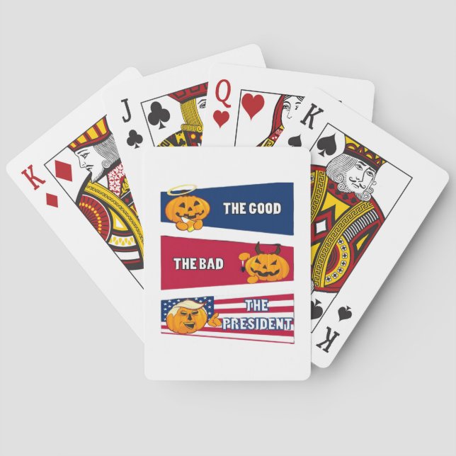 Baraja De Cartas Trumpkin presidente Halloween (Reverso)