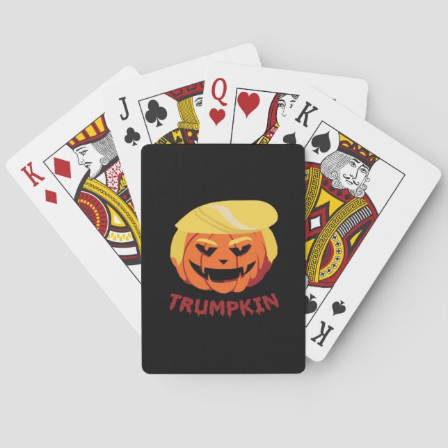 Baraja De Cartas Trumpkin Scary Halloween Gift Classic (Reverso)