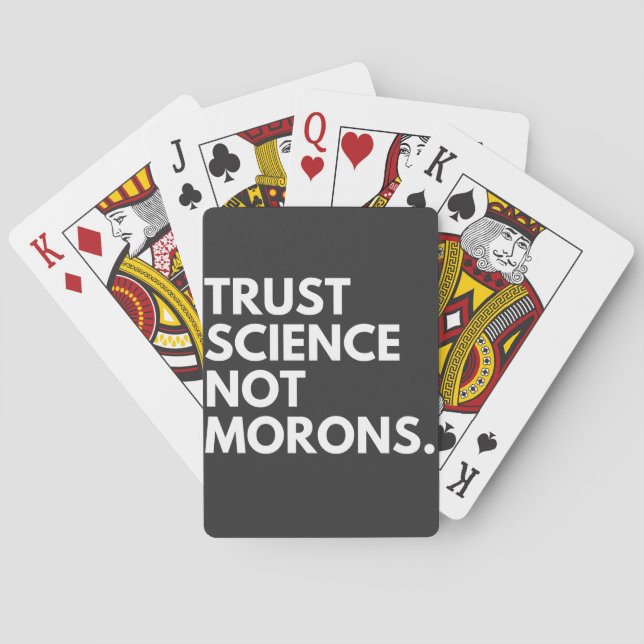 BARAJA DE CARTAS TRUST SCIENCE NOT MORONS (Reverso)