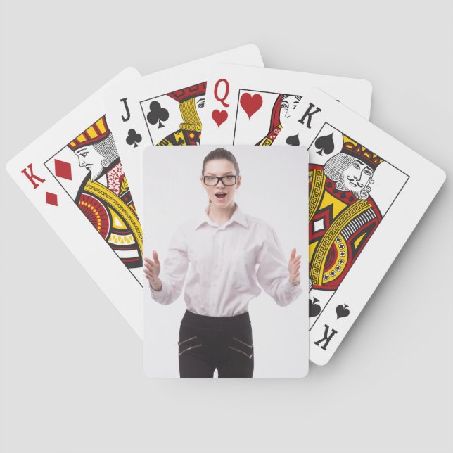 Baraja De Cartas Tu foto o dama loca (Reverso)