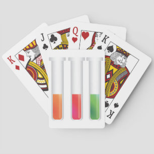 Baraja De Cartas Tubos de ensayo de ciencia