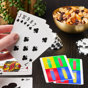 Baraja De Cartas Tubos de prueba coloridos