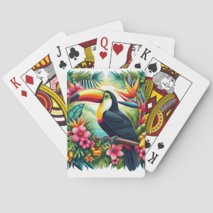 Baraja De Cartas Tucán de selva tropical/ selva