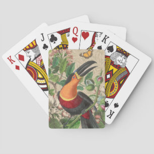 Baraja De Cartas Tucán Selva Tropical Ave Hermosa Antigua