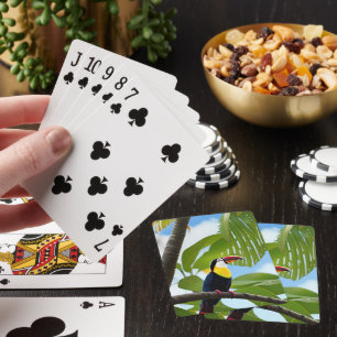 Baraja De Cartas Tucán tropical en un árbol