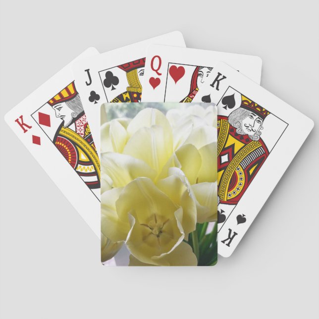 Baraja De Cartas Tulip Bouquet amarillo (Reverso)
